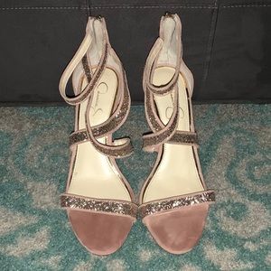 Heels size 10 pink glittery Jessica Simpson